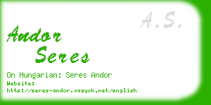 andor seres business card